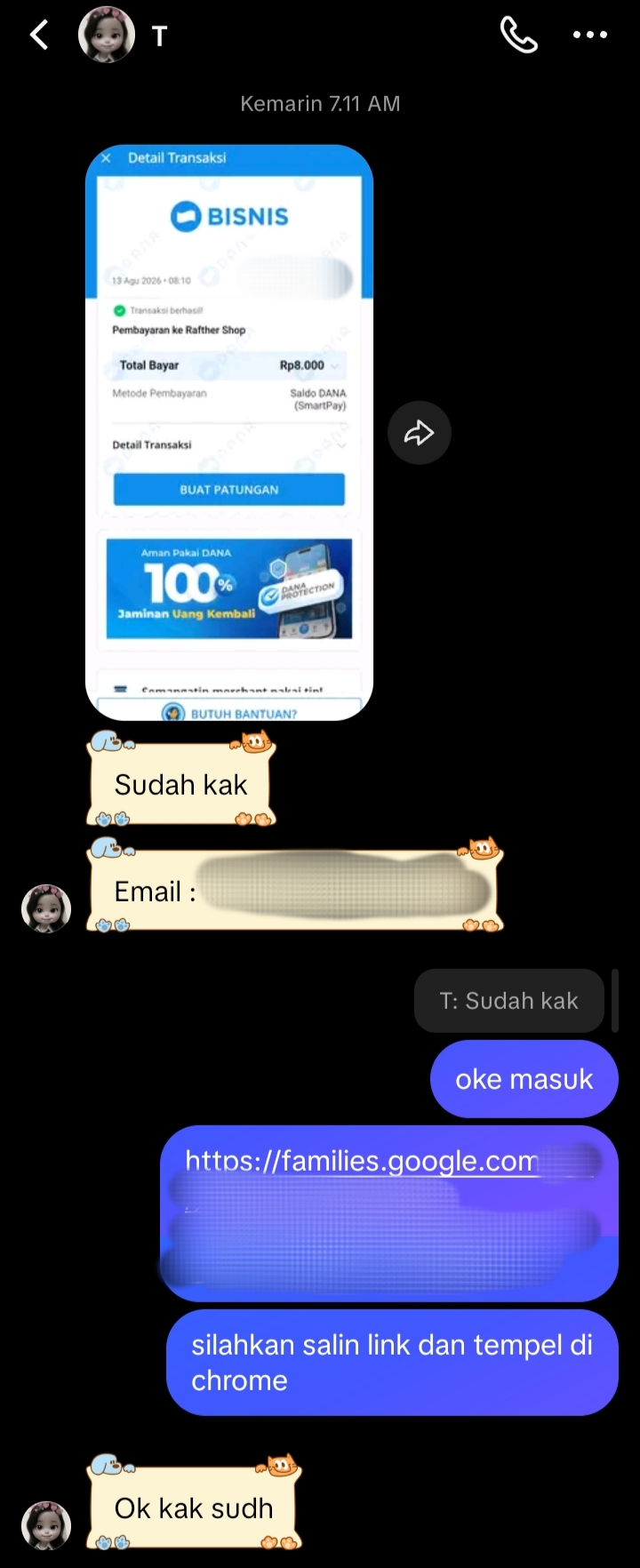 Testimoni Pembeli YouTube Premium 3
